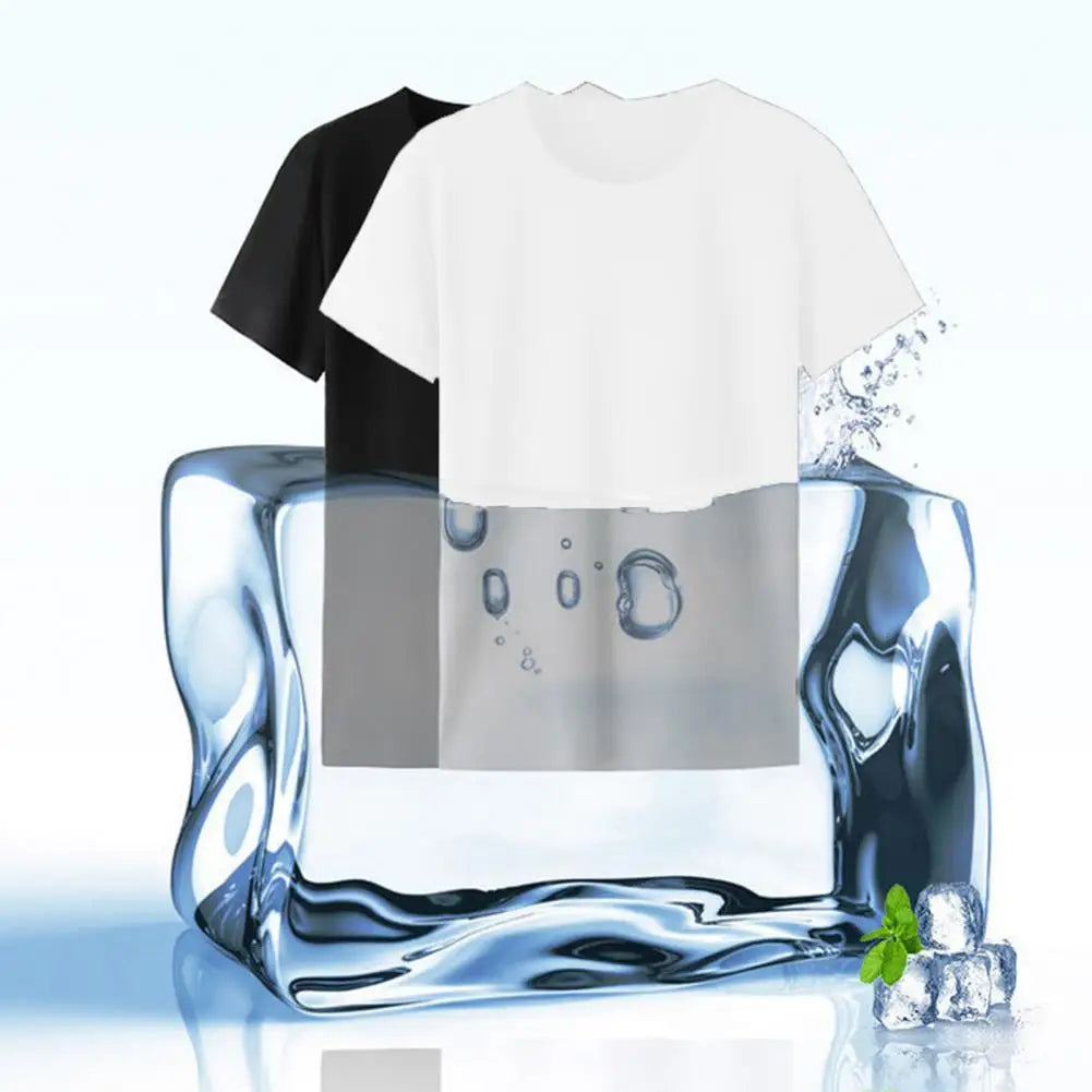 Men's Ice Silk Quick-Dry T-Shirt β Lightweight & Stylish for Summer