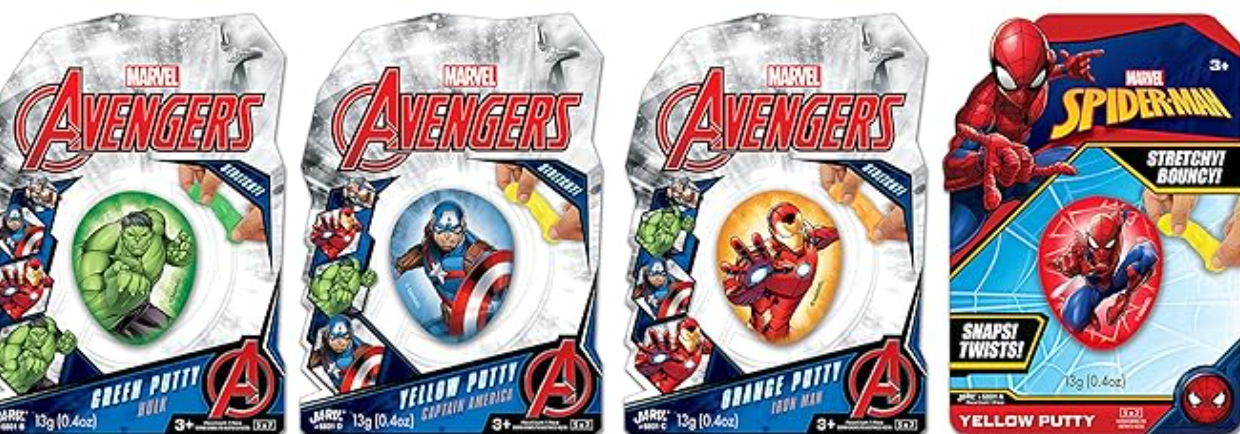Marvel Avengers Slime Filled Eggs Bouncy Sensory Putty for Kids. Stress Relief Stretchy Fidget Toy. Superhero Toys. Bulk Marvel Easter Egg Stuffers