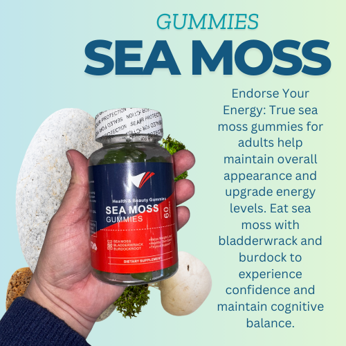 Sea Moss - Weight loss - 1600mg Bladderwrack 1000mg Burdock 240mg – 60 Vegan Sea moss Gummies Bears