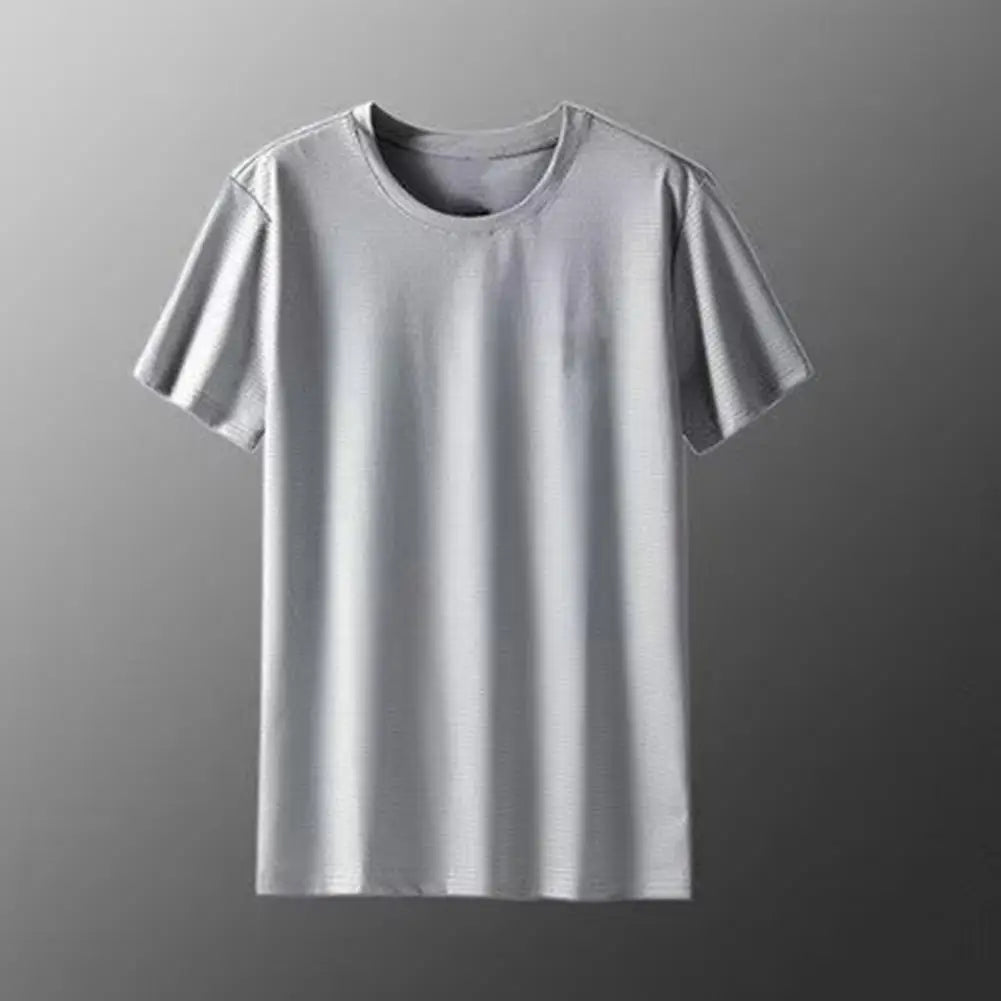 Men's Ice Silk Quick-Dry T-Shirt – Lightweight & Stylish for Summer