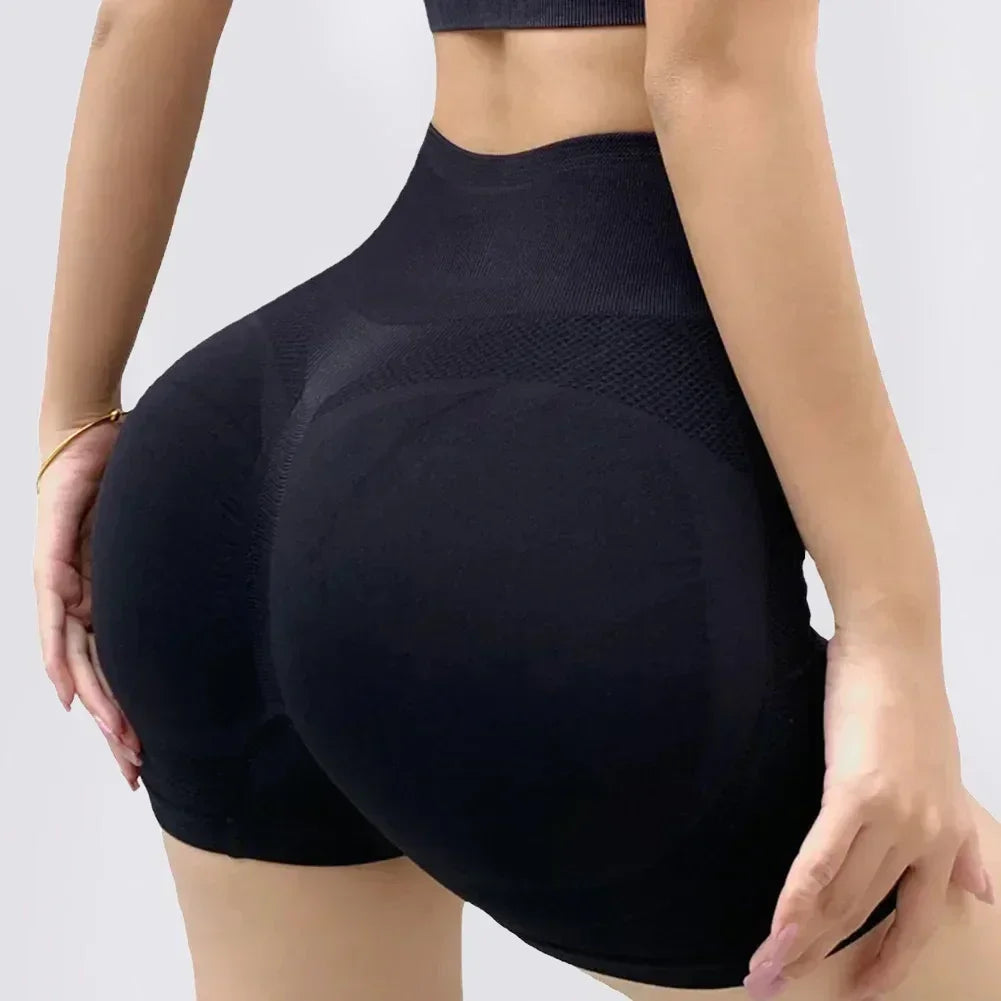 High-Waisted Seamless Yoga & Running Shorts – Ultimate Comfort & Style!