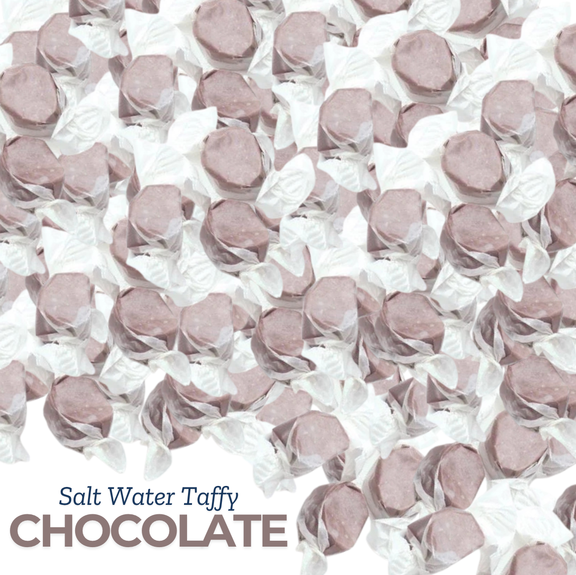 Salt Water Taffy Candy - Individually Wrapped - Bulk bag (Chocolate)