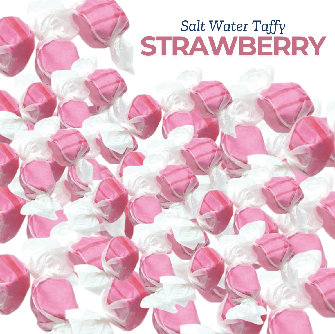 Salt Water Taffy Candy - Individually Wrapped - Bulk bag (Strawberry)