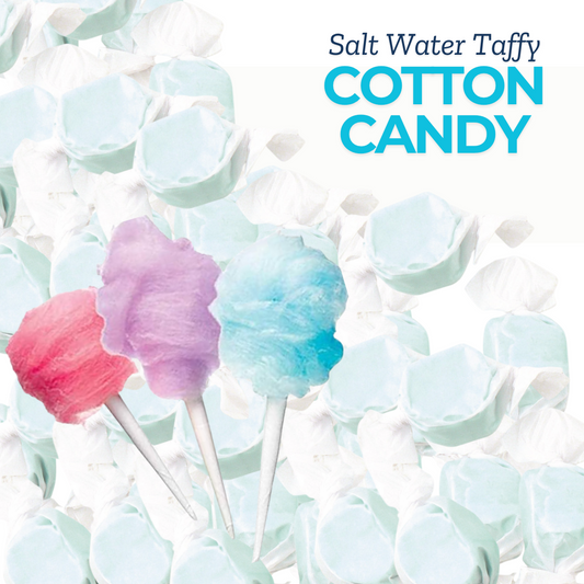 Gourmet Soft and chewy Salt Water Taffy Candy - Individually Wrapped - Bulk bag (Cotton candy)