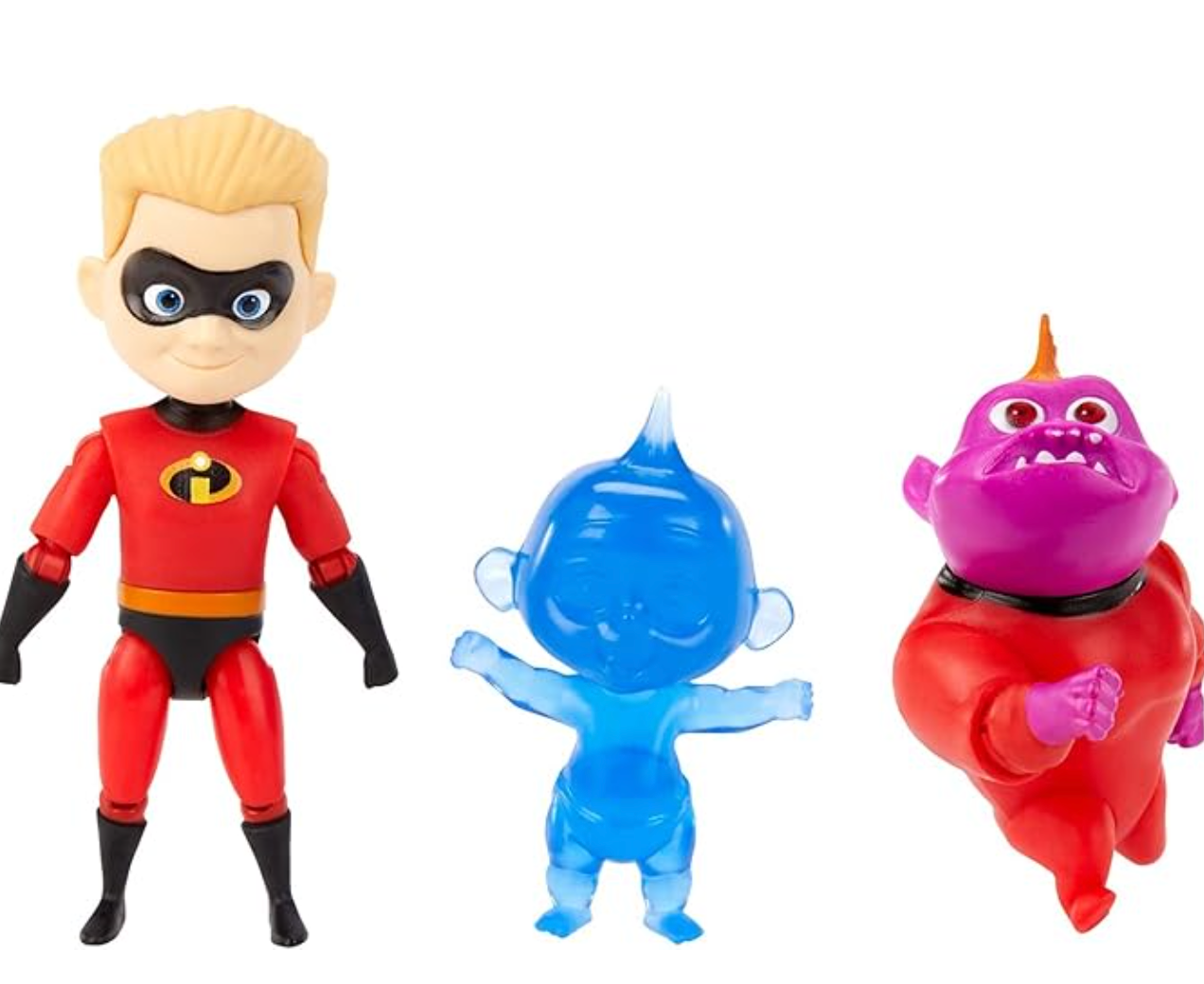 Mattel Disney Pixar The Incredibles Dash Action Figure 3.5-in with 2 Jack-Jack Figures 2.2-in and 2.4-in, Movie Character Toys Highly Posable with Authentic Design, Kids Gift for Ages 3 Years Old & Up