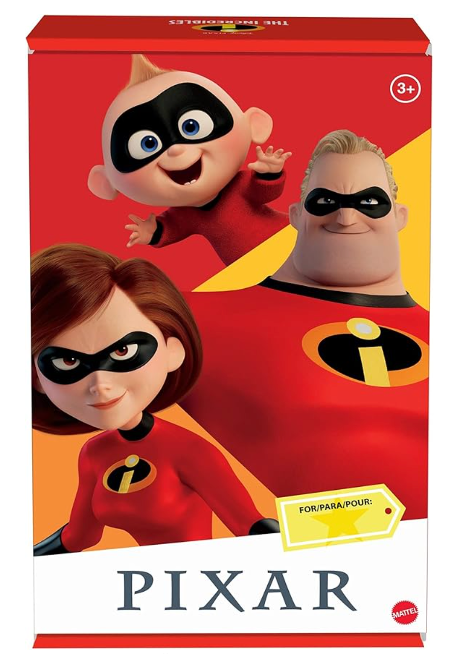 Mattel Disney Pixar The Incredibles Dash Action Figure 3.5-in with 2 Jack-Jack Figures 2.2-in and 2.4-in, Movie Character Toys Highly Posable with Authentic Design, Kids Gift for Ages 3 Years Old & Up