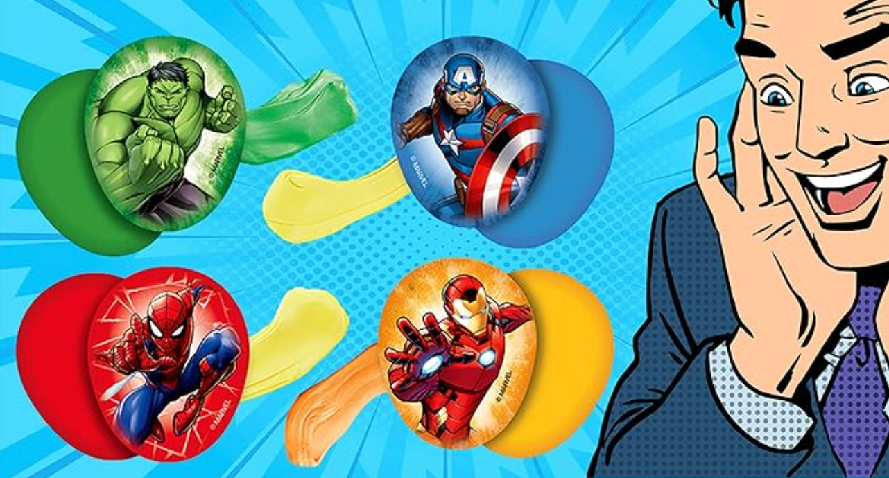 Marvel Avengers Slime Filled Eggs Bouncy Sensory Putty for Kids. Stress Relief Stretchy Fidget Toy. Superhero Toys. Bulk Marvel Easter Egg Stuffers